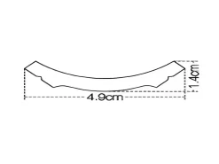Vente-unique Lot de 3 corniches plafond en polystyrène L290 x l1.4 x H5 cm blanc - RENODA- Moulure Et Rosace De Plafond