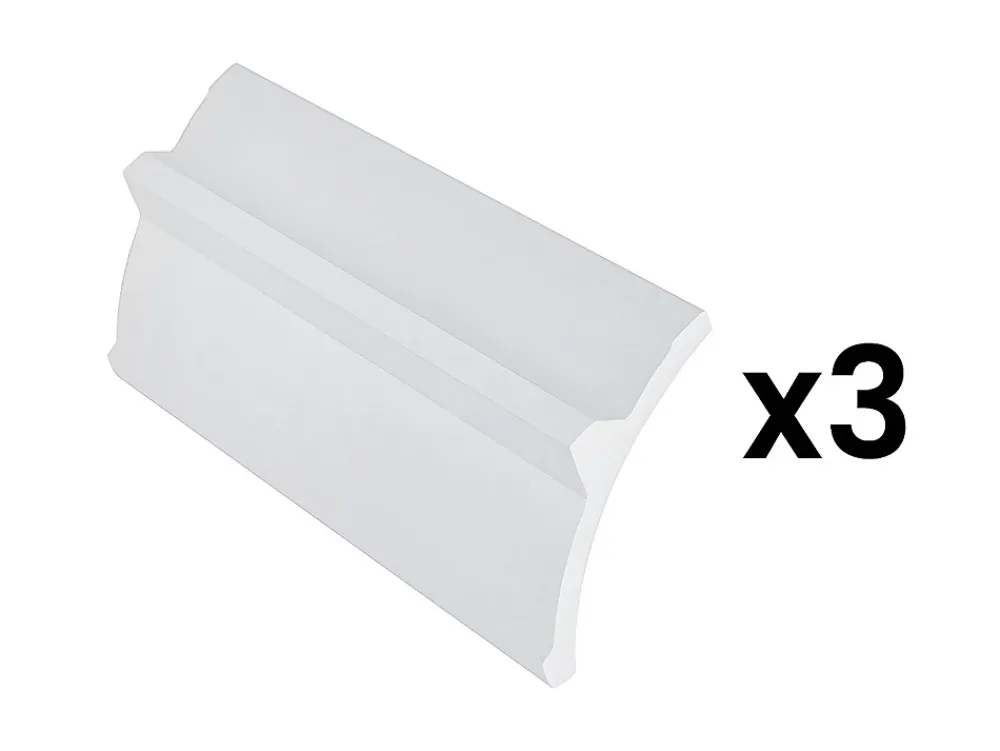 Vente-unique Moulure Et Rosace De Plafond<Lot de 3 corniches plafond en polystyrène L290 x l4.6 x H9 cm blanc - DORICA