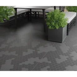 Intec Dalle Pvc Garage<Lot de 6 Dalles de sol Clipsables Grises 116x76x3 cm Rectangulaire Polypropylène Revêtement de Sol Modulable 4.61m2