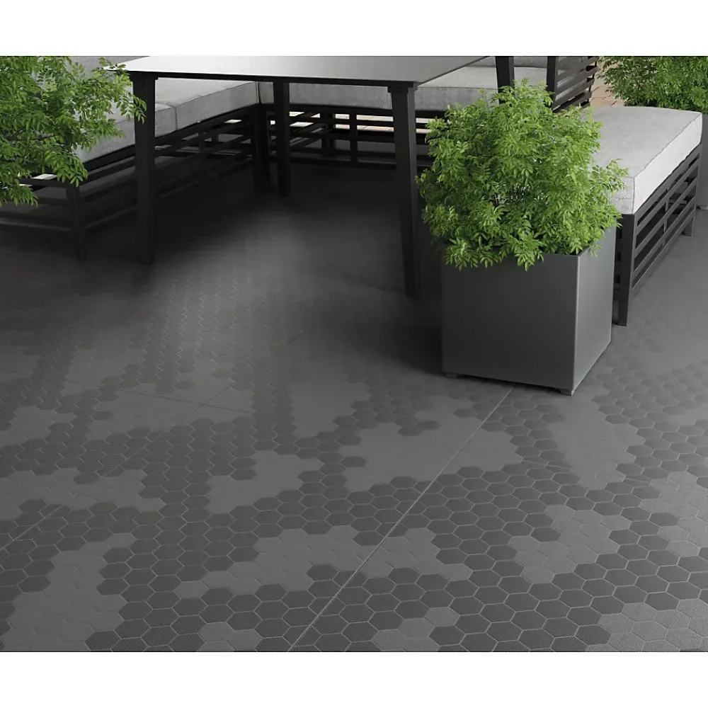 Intec Dalle Pvc Garage<Lot de 6 Dalles de sol Clipsables Grises 116x76x3 cm Rectangulaire Polypropylène Revêtement de Sol Modulable 4.61m2