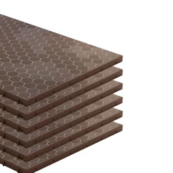 Intec Lot de 10 Dalles de sol Clipsables Marron Taupe 116x76x3cm Polypropylène Revêtement de Sol Modulable 7.69m2- Dalle Pvc Garage