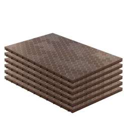 Intec Dalle Pvc Garage<Lot de 6 Dalles de sol Clipsables Marron Taupe 116x76x3cm Polypropylène Revêtement de Sol Modulable 4.61m2