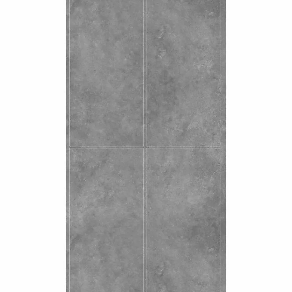 Decoon Lot de 4 Dalles Murales Douche SPC/PVC Décor effet Pierre Gris - 59,2x118,4cm - 2,8M²- Panneau Mural De Salle De Bains