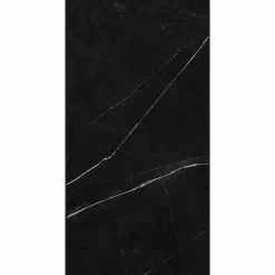 Decoon Lot de 8 Dalles Murales Douche SPC/PVC Décor Marbre Noir satiné - 38,9x77,8cm - 2,42M²- Panneau Mural De Salle De Bains
