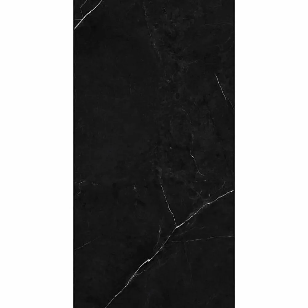 Decoon Lot de 8 Dalles Murales Douche SPC/PVC Décor Marbre Noir satiné - 38,9x77,8cm - 2,42M²- Panneau Mural De Salle De Bains