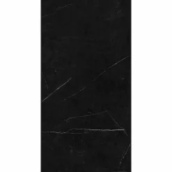 Decoon Lot de 8 Dalles Murales Douche SPC/PVC Décor Marbre Noir satiné - 38,9x77,8cm - 2,42M²- Panneau Mural De Salle De Bains