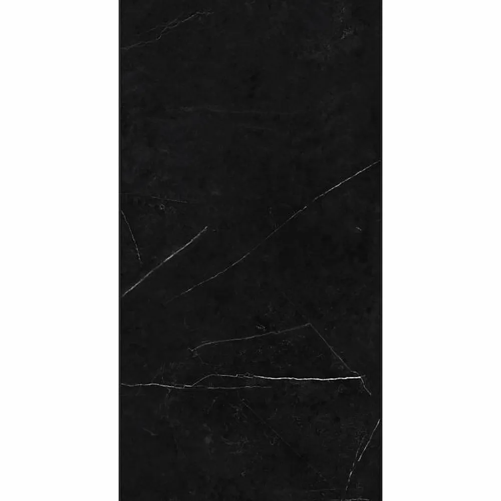 Decoon Lot de 8 Dalles Murales Douche SPC/PVC Décor Marbre Noir satiné - 38,9x77,8cm - 2,42M²- Panneau Mural De Salle De Bains