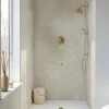 Decoon Panneau Mural De Salle De Bains<Lot de 8 Dalles Murales Douche SPC/PVC Décor effet Pierre Beige - 38,9x77,8cm - 2,42M²