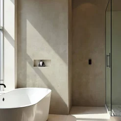 Decoon Panneau Mural De Salle De Bains<Lot de 8 Dalles Murales Douche SPC/PVC Décor effet Pierre Beige - 38,9x77,8cm - 2,42M²