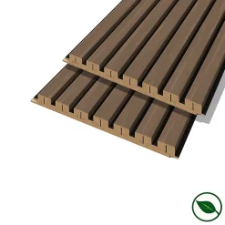 Forestea Panneau Tasseau Bois<Lot de 2 demi panneaux mural décoratif lamelles MDF castle OAK 1250 x 287 x 20 mm 0,72 M2