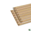 Forestea Lot de 2 demi panneaux tasseaux MDF chêne clair sur fond blanc 1250 x 287 x 20 mm- Panneau Tasseau Bois