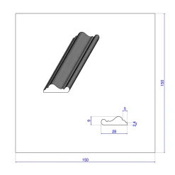 Wood&Sens Moulure<Lot de 25 moulures encadrements LXVI Prépeint Blanc MDF, L.2,44 m x l.2,8 cm x Ep.9 mm