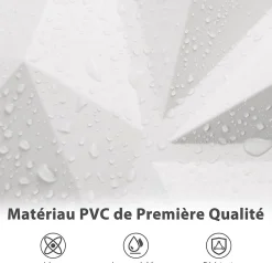 Giantex Lot de 50/100 Panneau Mural Decoratif en Diamant, Panneaux Muraux 3D en PVC, Imperméable & Résistant à Chaleur- Panneau Mural Décoratif