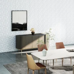 Giantex Lot de 50/100 Panneau Mural Decoratif en Diamant, Panneaux Muraux 3D en PVC, Imperméable & Résistant à Chaleur- Panneau Mural Décoratif