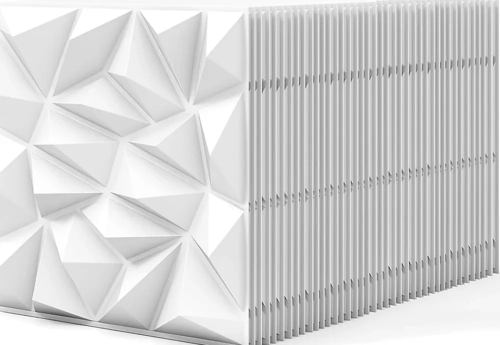 Giantex Panneau Mural Décoratif<Lot de 40 Panneau Mural Decoratif 3D en PVC 50 x 50 CM, Imperméable,Ininflammable, pour Salon, Chambre, Bureau