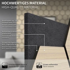 Ml-Design Panneau Tasseau Bois<Lot de 2 panneaux acoustiques hexagonaux 66x81 cm 1m² isolation phonique chêne