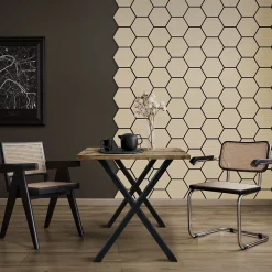 Ml-Design Panneau Tasseau Bois<Lot de 2 panneaux acoustiques hexagonaux 66x81 cm 1m² isolation phonique chêne