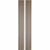 Decoon Lot de 2 panneaux acoustiques bois 250 x 30 x 1,9 cm - Lamelles bois placage chêne clair véritable fond noir - 1,5m²- Panneau Tasseau Bois