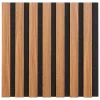 Atmosphera Créateur D'Intérieur Lot de 3 panneaux décoratifs Colva effet noyer fond noir 30x30cm - Atmosphera- Panneau Tasseau Bois