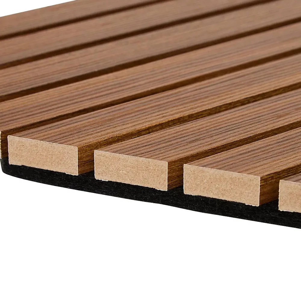 Atmosphera Créateur D'Intérieur Lot de 3 panneaux décoratifs Colva effet noyer fond noir 30x26cm - Atmosphera- Panneau Tasseau Bois