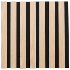 Atmosphera Créateur D'Intérieur Lot de 3 panneaux décoratifs Colva beige fond noir 30x30cm - Atmosphera- Panneau Tasseau Bois