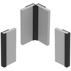 99Deco Panneau Mural De Salle De Bains<Lot de 2 panneaux de douche en PVC (90x220 & 120x220 cm) + profilés noir - effet bois - Japandi - Marron et noir