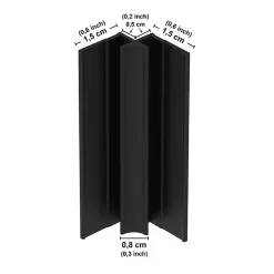 99Deco Panneau Mural De Salle De Bains<Lot de 2 panneaux de douche en PVC (90x220 & 120x220 cm) + profilés noir - effet bois - Japandi - Marron et noir