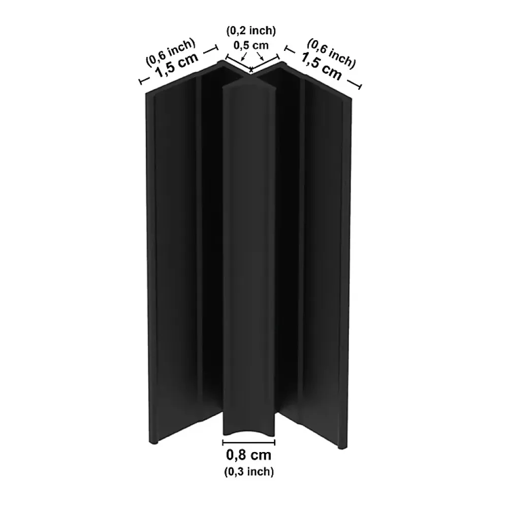 99Deco Panneau Mural De Salle De Bains<Lot de 2 panneaux de douche en PVC (90x220 & 120x220 cm) + profilés noir - effet bois - Japandi - Marron et noir
