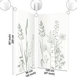 99Deco Lot de 2 panneaux de douche en PVC (90x220 & 120x220 cm) + profilés blanc - Vegetalist - Vert- Panneau Mural De Salle De Bains