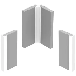 99Deco Lot de 2 panneaux de douche en PVC (90x220 & 120x220 cm) + profilés blanc - Essentiel - Blanc- Panneau Mural De Salle De Bains