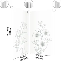 99Deco Lot de 2 panneaux de douche en PVC (90x220 & 120x220 cm) + profilés blanc - Charme - Vert- Panneau Mural De Salle De Bains