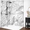 99Deco Panneau Mural De Salle De Bains<Lot de 2 panneaux de douche en aluminium (90x220 & 120x220 cm) + profilés noir - Lamnar - Noir