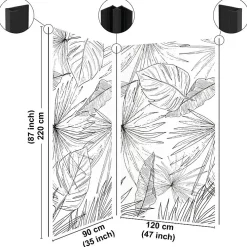 99Deco Panneau Mural De Salle De Bains<Lot de 2 panneaux de douche en aluminium (90x220 & 120x220 cm) + profilés noir - Lamnar - Noir