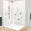 99Deco Panneau Mural De Salle De Bains<Lot de 2 panneaux de douche en aluminium (90x220 & 120x220 cm) + profilés blanc - Charme - Vert