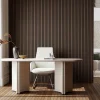 AICA Sanitaire Panneau Décoratif En Bois<Lot de 2 Panneaux Muraux Décoratifs Acoustiques Bois MDF 260x30cm Noyer AntiBruit, Facile à Poser