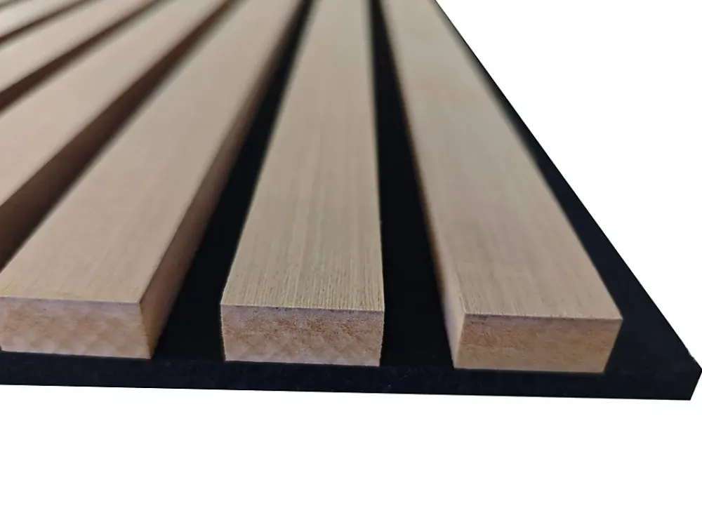 AICA Sanitaire Lot de 3 Panneaux Muraux Décoratifs Acoustiques Bois MDF 240x60cm Chêne clair AntiBruit, Facile à Poser- Panneau Décoratif En Bois