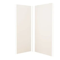AICA Sanitaire Lot de 2 panneaux muraux de douche Ivoire mural aluminium avec 3 profiles - L.90 x L.120 x H.210 cm - Étanche,facile à nettoyer- Panneau Mural De Salle De Bains
