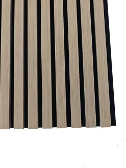 AICA Sanitaire Lot de 4 Panneaux Muraux Décoratifs Acoustiques Bois MDF 60x60cm Chêne foncé AntiBruit, Facile à Poser- Panneau Décoratif En Bois