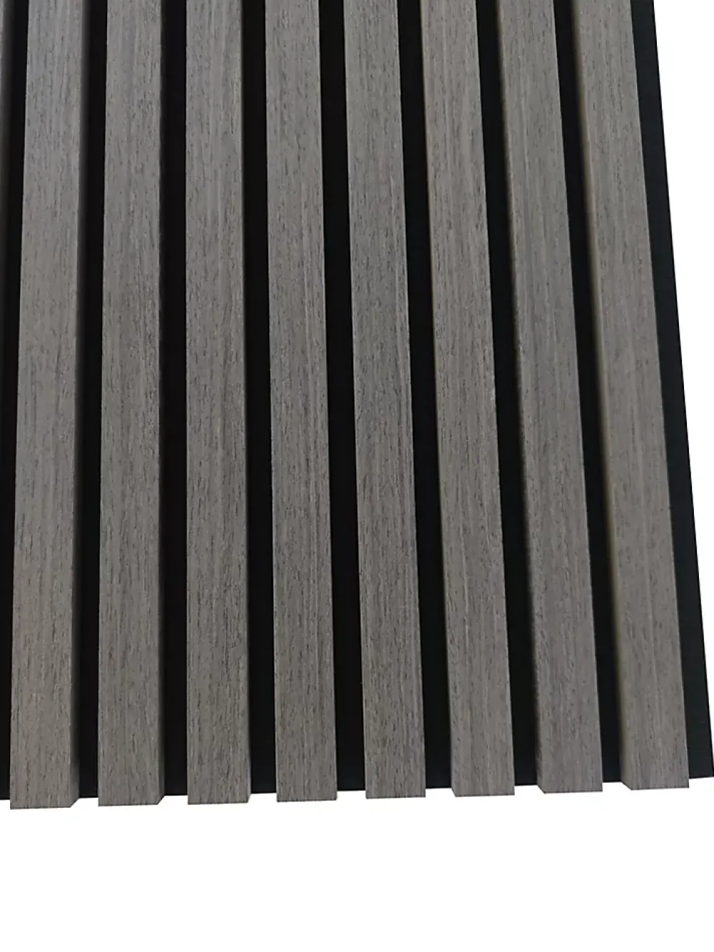 AICA Sanitaire Lot de 2 Panneaux Muraux Décoratifs Acoustiques Bois MDF 260x30cm Chêne grisé AntiBruit, Facile à Poser- Panneau Décoratif En Bois
