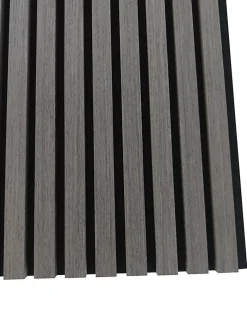 AICA Sanitaire Lot de 3 Panneaux Muraux Décoratifs Acoustiques Bois MDF 240x60cm Chêne grisé AntiBruit, Facile à Poser- Panneau Décoratif En Bois