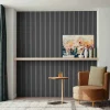 AICA Sanitaire Panneau Décoratif En Bois<Lot de 2 Panneaux Muraux Décoratifs Acoustiques Bois MDF 120x60cm Chêne grisé AntiBruit, Facile à Poser