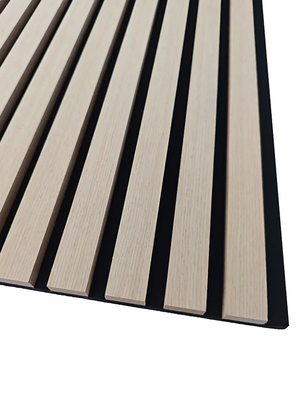 AICA Sanitaire Lot de 2 Panneaux Muraux Décoratifs Acoustiques Bois MDF 260x30cm chêne naturel AntiBruit, Facile à Poser- Panneau Décoratif En Bois