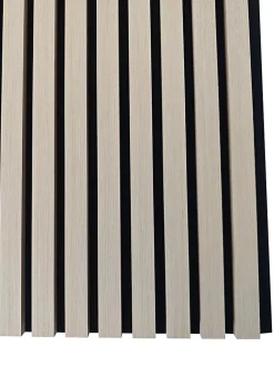 AICA Sanitaire Lot de 2 Panneaux Muraux Décoratifs Acoustiques Bois MDF 260x30cm chêne naturel AntiBruit, Facile à Poser- Panneau Décoratif En Bois