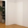 AICA Sanitaire Lot de 2 panneaux muraux de douche blanc mural aluminium avec 3 profiles - L.100 x L.100 x H.210 cm - Étanche,facile à nettoyer- Panneau Mural De Salle De Bains