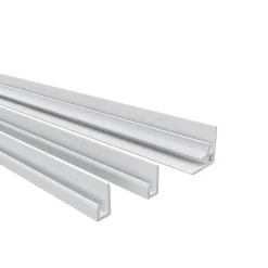 AICA Sanitaire Lot de 2 panneaux muraux de douche blanc mural aluminium avec 3 profiles - L.100 x L.120 x H.210 cm - Étanche,facile à nettoyer- Panneau Mural De Salle De Bains