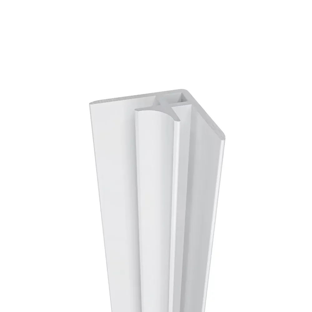 AICA Sanitaire Lot de 2 panneaux muraux de douche Ivoire mural aluminium avec 3 profiles - L.100 x L.120 x H.210 cm - Étanche,facile à nettoyer- Panneau Mural De Salle De Bains