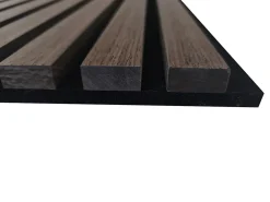 AICA Sanitaire Lot de 2 Panneaux Muraux Décoratifs Acoustiques Bois MDF 120x60cm Noyer AntiBruit, Facile à Poser- Panneau Décoratif En Bois