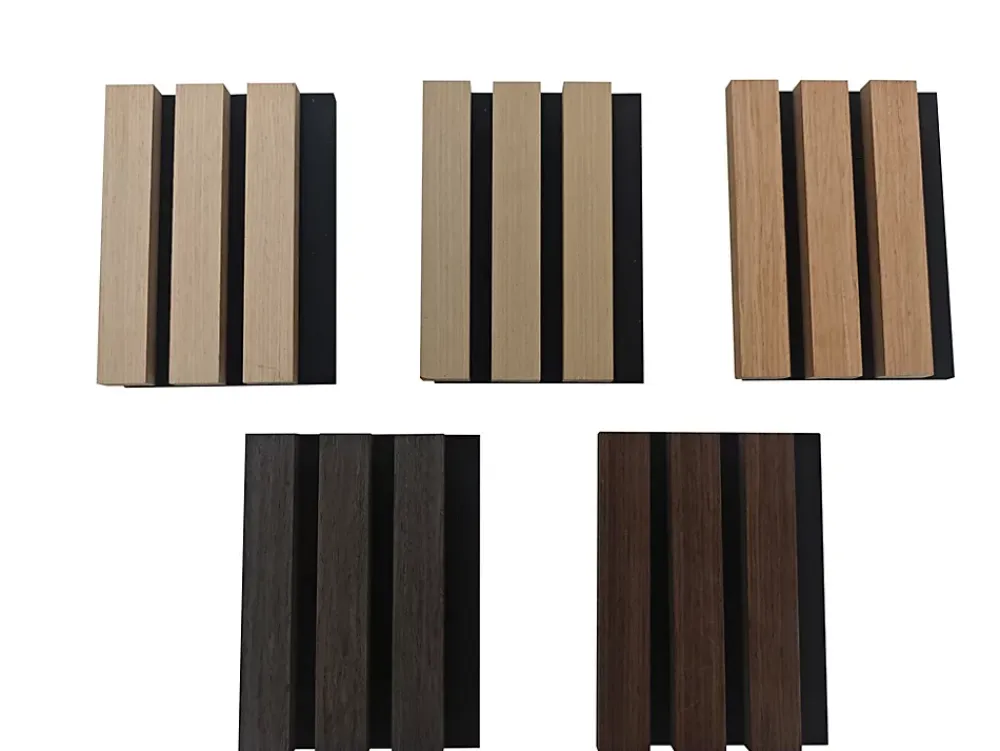 AICA Sanitaire Lot de 2 Panneaux Muraux Décoratifs Acoustiques Bois MDF 120x60cm Noyer AntiBruit, Facile à Poser- Panneau Décoratif En Bois