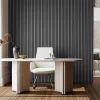 AICA Sanitaire Panneau Décoratif En Bois<Lot de 3 Panneaux Muraux Décoratifs Acoustiques Bois MDF 260x30cm Chêne grisé AntiBruit, Facile à Poser
