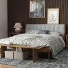AICA Sanitaire Lot de 2 Panneaux Muraux Décoratifs Acoustiques Bois MDF 240x60cm Noyer AntiBruit, Facile à Poser- Panneau Décoratif En Bois